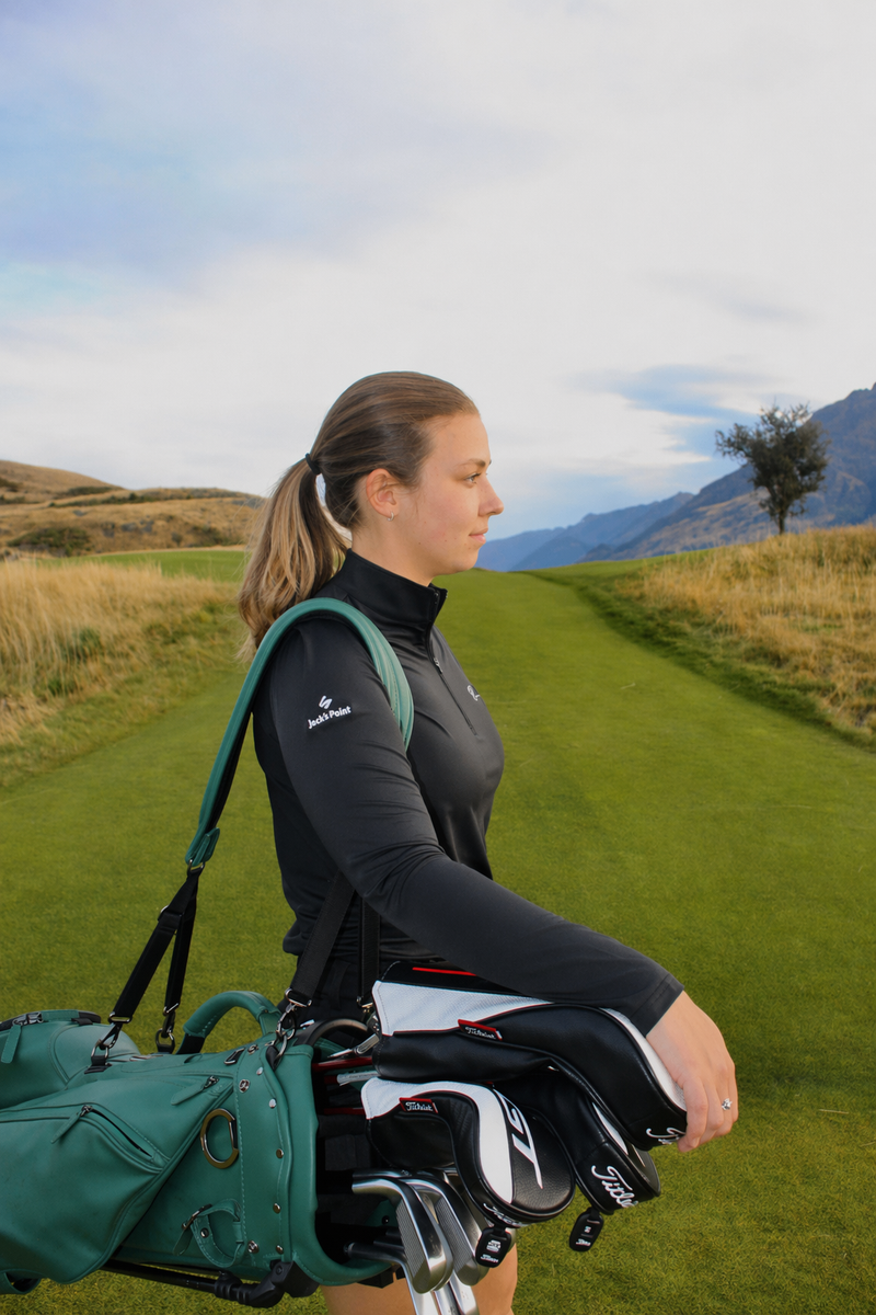 Black Clubhouse UPF 50 Q-Zip