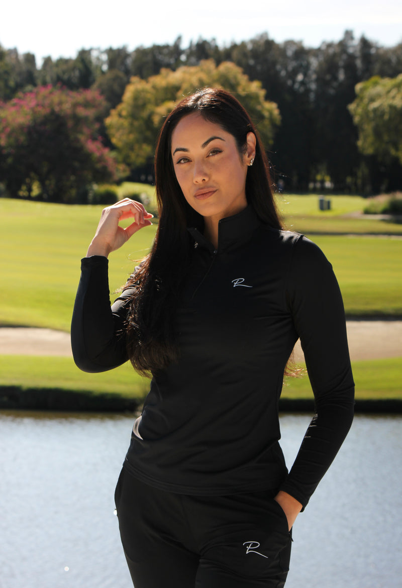 Black Clubhouse UPF 50 Q-Zip